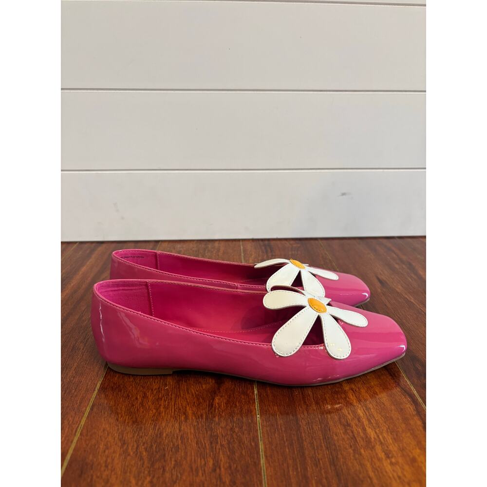 Katy Perry The Evie Daisy Ballet Flats Pink Fuchsia Size 9.5 Man Made NWOB